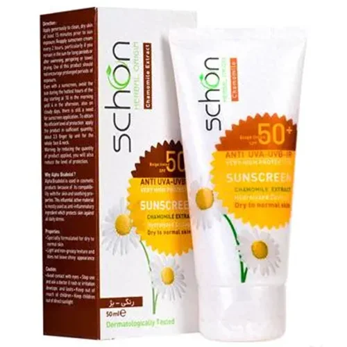 کرم ضدآفتاب شون بژ مناسب برای پوست خشک و نرمال SPF 50 ظرفیت 50 میلی لیتر