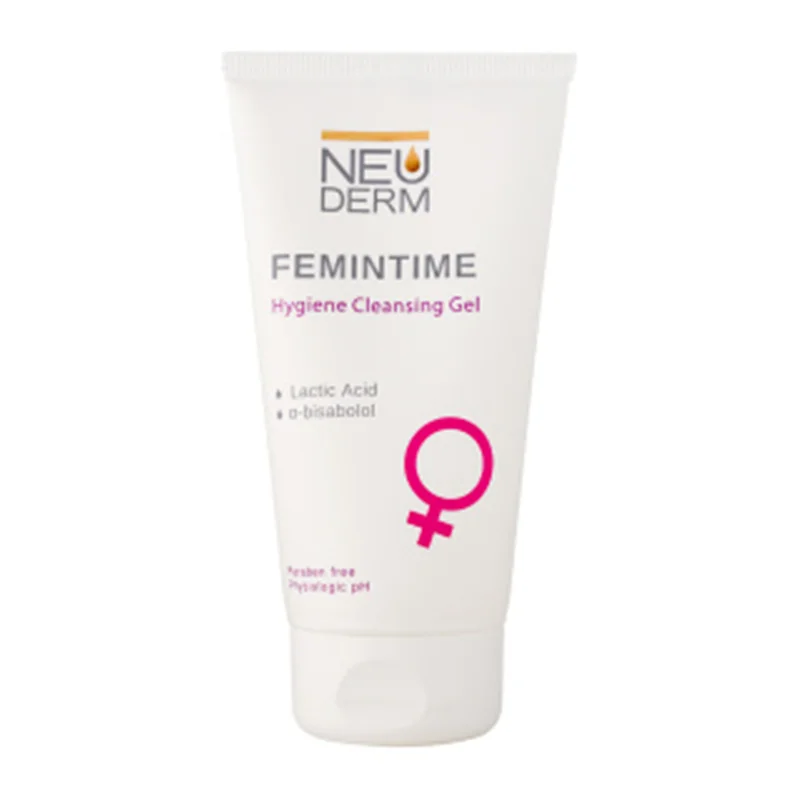 ژل بهداشتی بانوان نئودرم مدل Femintime حجم 150 میلی لیتر
